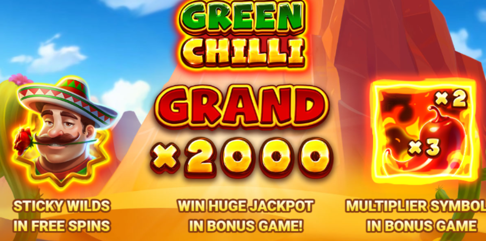 Green Chilli: Hot peppers will bring a payout of x2000 bets!
