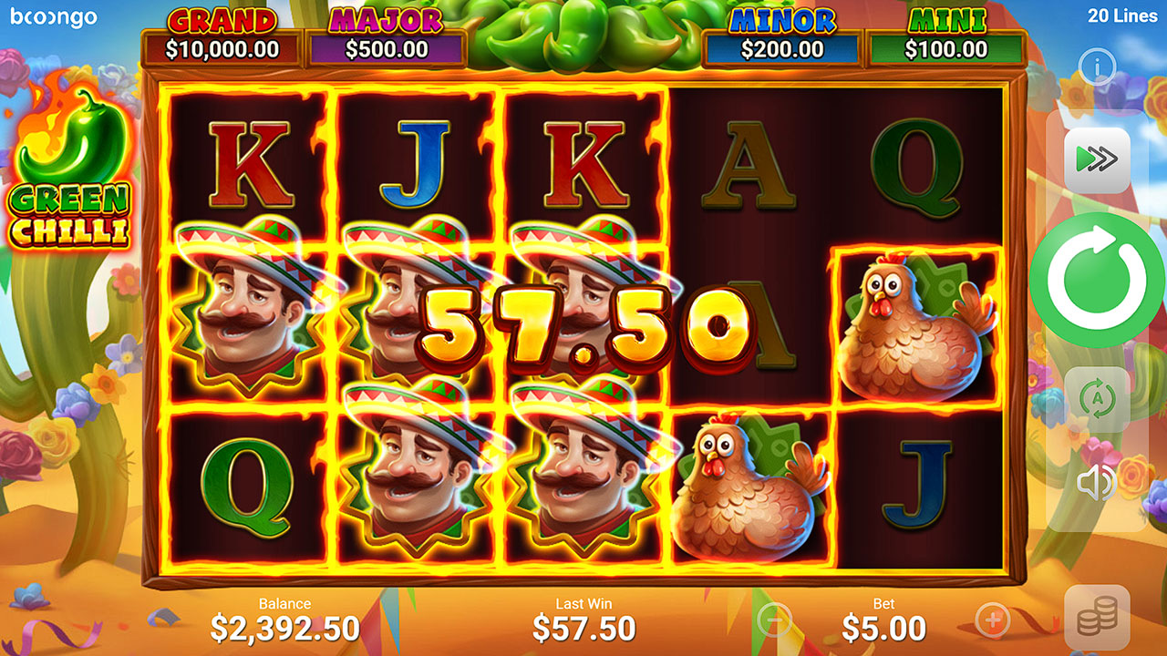 Green Chilli: Hot peppers will bring a payout of x2000 bets!